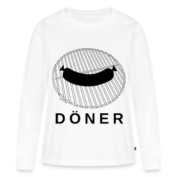 Döner vom Rost - Frauen Premium Bio Langarmshirt - Weiß - Vorne - Julia (174cm)