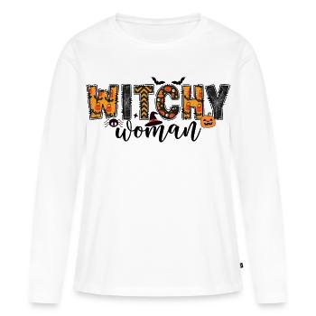 Lustiger Halloween-Junggesellenabschied - Braut - Frauen Premium Bio Langarmshirt - Weiß - Vorne - Julia (174cm)