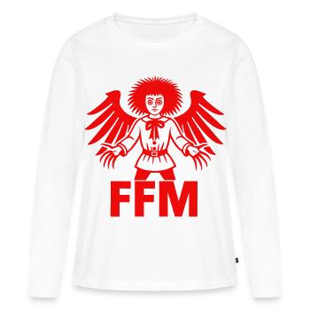 Frankfurt am Main (FFM) - Women's Premium Organic Long Sleeve Shirt - white - Front - Julia (174cm)