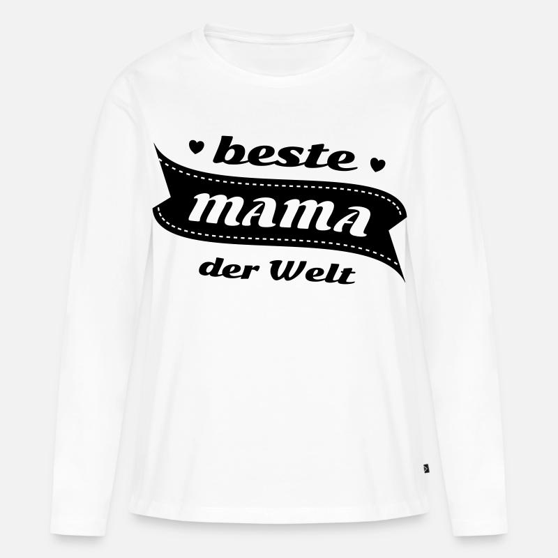 Die beste Mama der Welt - Frauen Premium Bio Langarmshirt - Weiß