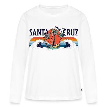 Santa Cruz, Californie - T-shirt manches longues Premium bio Femme - blanc - Devant - Julia (174cm)