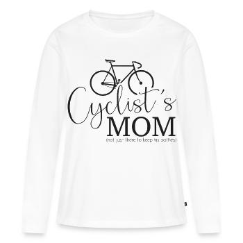 Cyclist's Mom - T-shirt manches longues Premium bio Femme - blanc - Devant - Julia (174cm)