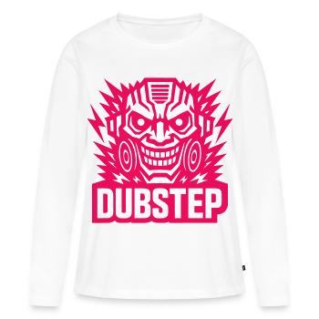 Dubstep Power Mask - Frauen Premium Bio Langarmshirt - Weiß - Vorne - Julia (174cm)