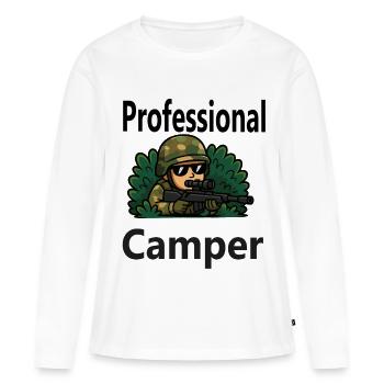 Professional Gamer Camper - Frauen Premium Bio Langarmshirt - Weiß - Vorne - Julia (174cm)