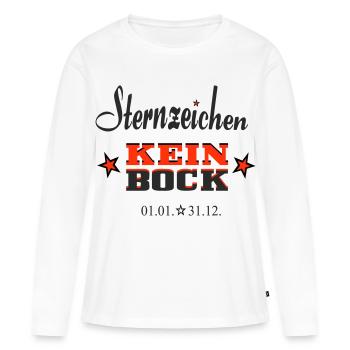 Asterisk Kein Bock Calendrier Annuel - T-shirt manches longues Premium bio Femme - blanc - Devant - Julia (174cm)