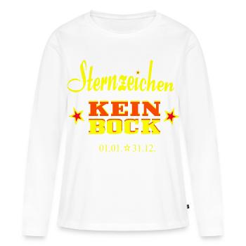 Signe du zodiaque - Kein Bock - - T-shirt manches longues Premium bio Femme - blanc - Devant - Julia (174cm)