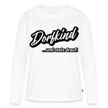 Village Kid Pride du Village Chemise - T-shirt manches longues Premium bio Femme - blanc - Devant - Julia (174cm)