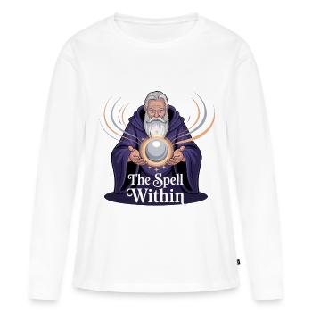 Magicien Sorcier - T-shirt manches longues Premium bio Femme - blanc - Devant - Julia (174cm)