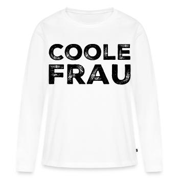 Femme cool - T-shirt manches longues Premium bio Femme - blanc - Devant - Julia (174cm)