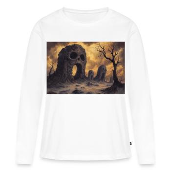 Dark fantasy horror illustration - T-shirt manches longues Premium bio Femme - blanc - Devant - Julia (174cm)