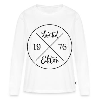 Limited edition 1976 - 50. Geburtstag Geschenk - Frauen Premium Bio Langarmshirt - Weiß - Vorne - Julia (174cm)