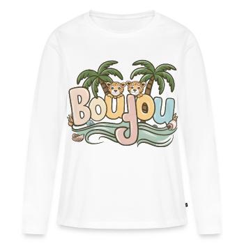 Boujou Normandie Pride Hallo - Frauen Premium Bio Langarmshirt - Weiß - Vorne - Julia (174cm)