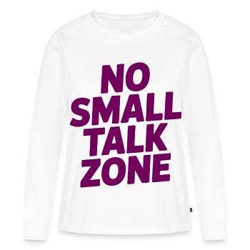 Pas de zone de bavardage - T-shirt manches longues Premium bio Femme - blanc - Devant - Julia (174cm)
