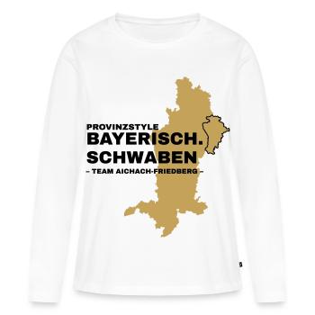 Souabe | AICHACH-FRIEDBERG - T-shirt manches longues Premium bio Femme - blanc - Devant - Julia (174cm)