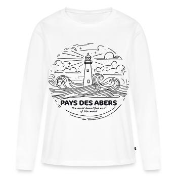 Pays des Abers Gift Souvenir Travel Headlights - Women's Premium Organic Long Sleeve Shirt - white - Front - Julia (174cm)