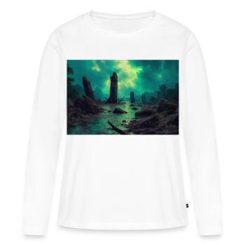 Dark fantasy illustration - T-shirt manches longues Premium bio Femme - blanc - Devant - Julia (174cm)