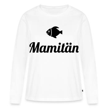 Mamitän Anker Kapitän Muttertag Nachwuchs Gebu - Frauen Premium Bio Langarmshirt - Weiß - Vorne - Julia (174cm)