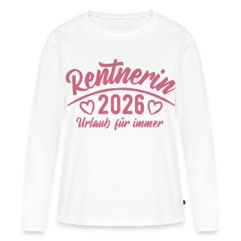 Pensioner 2026 | Vacation Forever | Pension Pensione - Women's Premium Organic Long Sleeve Shirt - white - Front - Julia (174cm)