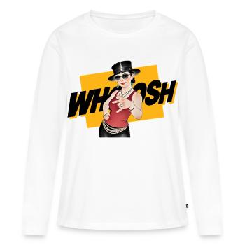 WHOOSH GIRL - nice people - T-shirt manches longues Premium bio Femme - blanc - Devant - Julia (174cm)