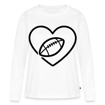 Cuore Rugby XV – Passione Rugby - T-shirt manches longues Premium bio Femme - blanc - Devant - Julia (174cm)