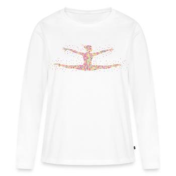 Gymnastics Gymnastics Floor Gymnastics Artistic Gymnastics Gift - Women's Premium Organic Long Sleeve Shirt - white - Front - Julia (174cm)