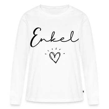 Enkel - Frauen Premium Bio Langarmshirt - Weiß - Vorne - Julia (174cm)