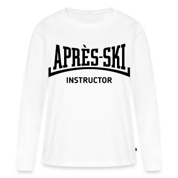 Après-Ski – Instructor (Konkav / Apres Ski / B) - Frauen Premium Bio Langarmshirt - Weiß - Vorne - Julia (174cm)