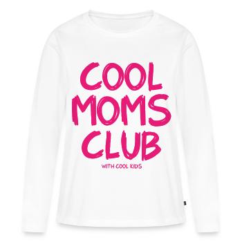 Cool Moms Club with cool Kids - Frauen Premium Bio Langarmshirt - Weiß - Vorne - Julia (174cm)