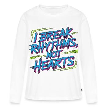 Cardiac TechI Break Rhythms Not Hearts Cath Lab - Women's Premium Organic Long Sleeve Shirt - white - Front - Julia (174cm)