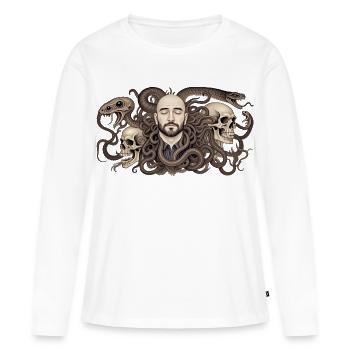 THE DAMNED #5 - dark hell - T-shirt manches longues Premium bio Femme - blanc - Devant - Julia (174cm)