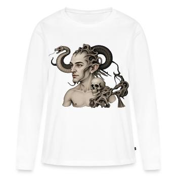 THE DAMNED #3 - dark hell - T-shirt manches longues Premium bio Femme - blanc - Devant - Julia (174cm)