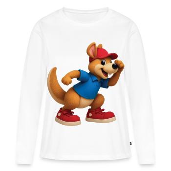 KANGAROO RAP - baby & kids - T-shirt manches longues Premium bio Femme - blanc - Devant - Julia (174cm)