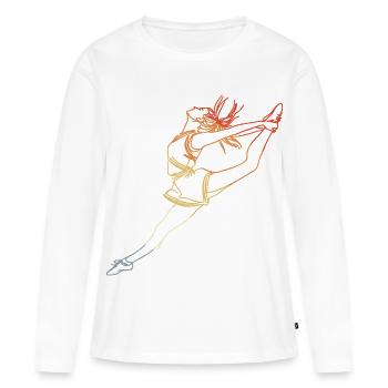 Fille de pom-pom girls vintage - T-shirt manches longues Premium bio Femme - blanc - Devant - Julia (174cm)