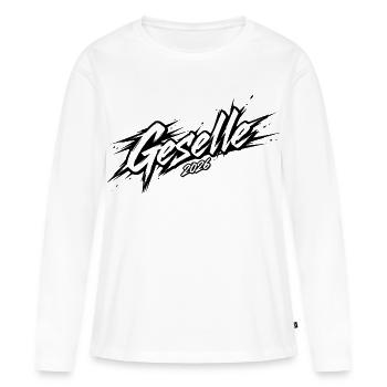 Compagnon 2026 - T-shirt manches longues Premium bio Femme - blanc - Devant - Julia (174cm)