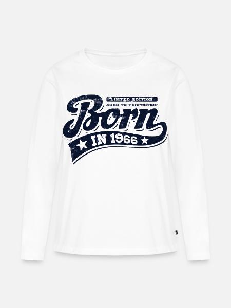 Born in 1966 - Birthday - Limited Edition - Women's Premium Organic Long Sleeve Shirt - white