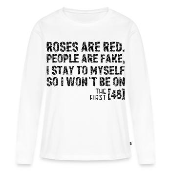 Citation de Dark Mind Isolé - T-shirt manches longues Premium bio Femme - blanc - Devant - Julia (174cm)