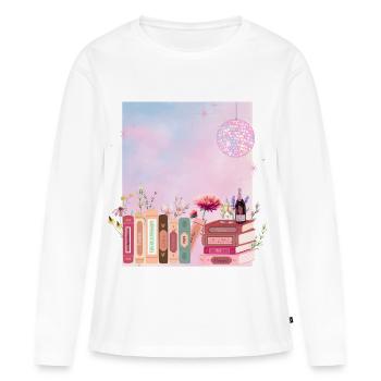 Swifty Love - T-shirt manches longues Premium bio Femme - blanc - Devant - Julia (174cm)
