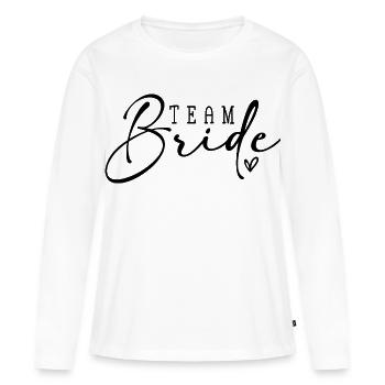 Team Bride - Women's Premium Organic Long Sleeve Shirt - white - Front - Julia (174cm)