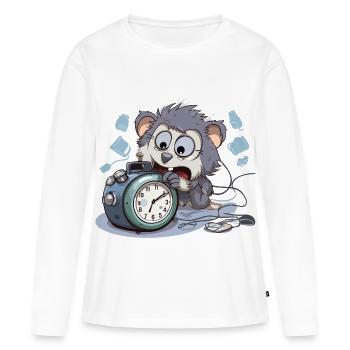 Réveil du matin Chaos Otter - T-shirt manches longues Premium bio Femme - blanc - Devant - Julia (174cm)