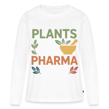 Spécialiste botanique clinique certifié en vêtements - T-shirt manches longues Premium bio Femme - blanc - Devant - Julia (174cm)