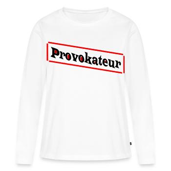 Provocateur... TOI aussi ?! - T-shirt manches longues Premium bio Femme - blanc - Devant - Julia (174cm)