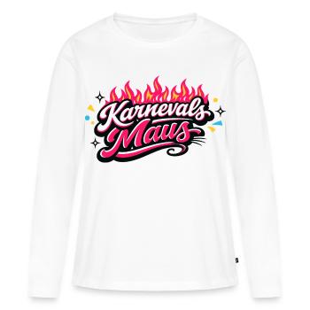 Cologne de la souris de carnaval - Design du carnaval de Cologne - T-shirt manches longues Premium bio Femme - blanc - Devant - Julia (174cm)