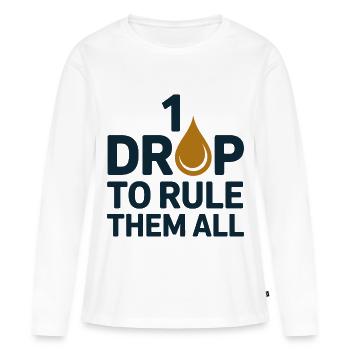 Homéopathie 1 Drop pour les juger tous professionnels - T-shirt manches longues Premium bio Femme - blanc - Devant - Julia (174cm)
