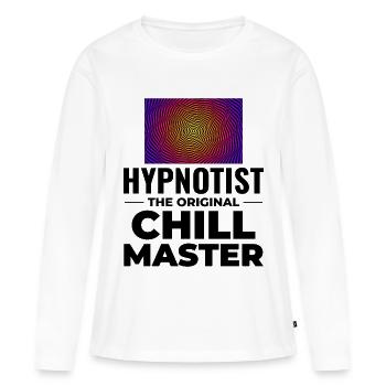 Hypnotist Original Chill Master Professional Gear  - Women's Premium Organic Long Sleeve Shirt - white - Front - Julia (174cm)
