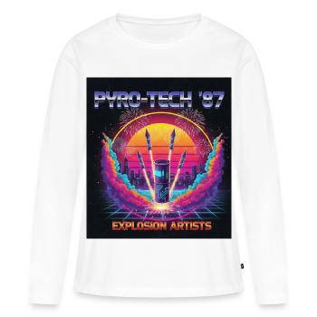 Cyber Pyro - Frauen Premium Bio Langarmshirt - Weiß - Vorne - Julia (174cm)