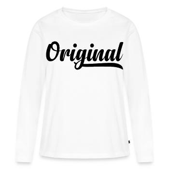 original - Frauen Premium Bio Langarmshirt - Weiß - Vorne - Julia (174cm)
