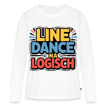 Logique de la danse en ligne - T-shirt manches longues Premium bio Femme - blanc - Devant - Julia (174cm)