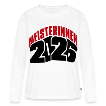 Meisterin 2026 Meisterinnen - Frauen Premium Bio Langarmshirt - Weiß - Vorne - Julia (174cm)