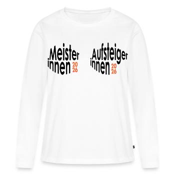 Champions and promoted women 2026 - Women's Premium Organic Long Sleeve Shirt - white - Front - Julia (174cm)