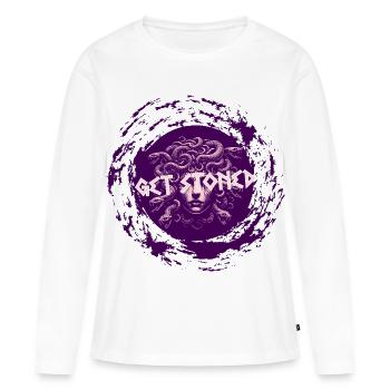 Medusa get stoned - Frauen Premium Bio Langarmshirt - Weiß - Vorne - Julia (174cm)